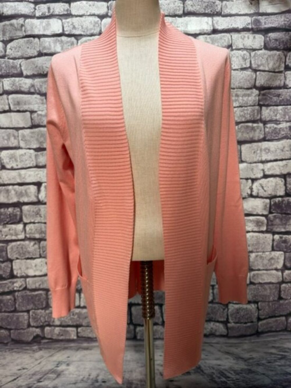 Urban Coco Pink No Close Long Sleeve Cardigan Sweater Size L